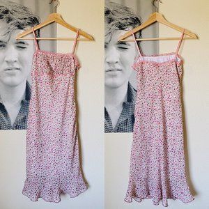 Studio Soleil Vintage Floral Cottagecore Mini Dress 90s Pink